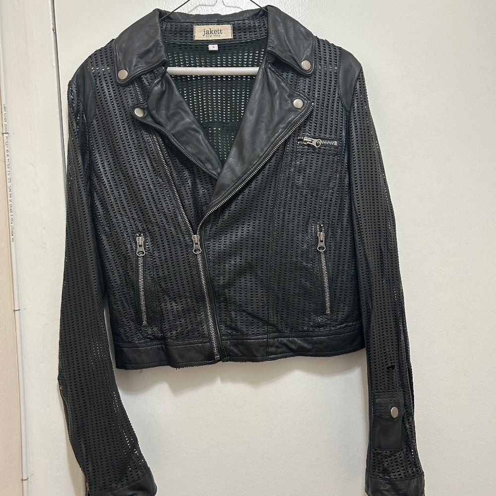 NWOT Jakett Women's Josey Black motorcycle leather jacket - Size Small - Picture 4 of 10